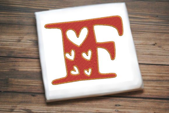 Alphabet Letter F Multi Heart