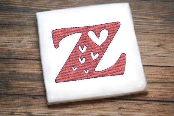 Alphabet Letter Z Multi Heart Embroidery Review