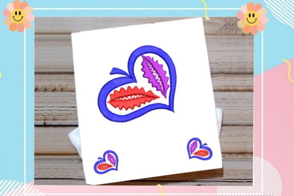 Cute Colorful Heart: Sweet Embroidery for Gifts