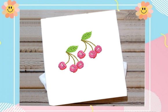 Cute Pink Cherry Embroidery Design Review