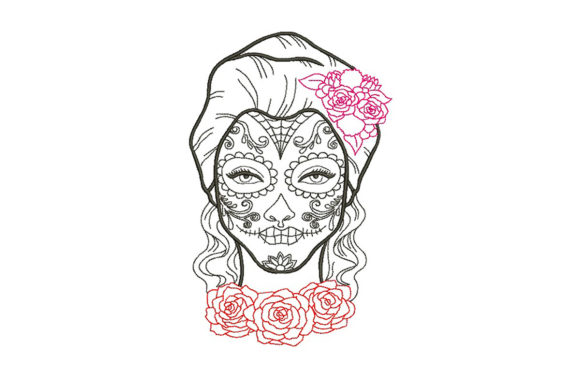 Day of the Dead Katrina Sugar Skull Embroidery Review