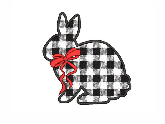 Easter Buffalo Plaid Rabbit