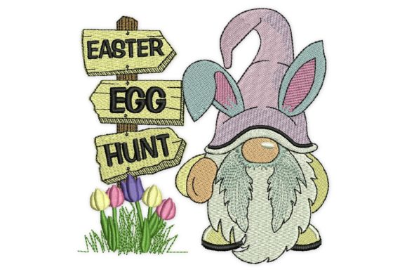 Easter Egg Hunter Gnome Embroidery Design Review