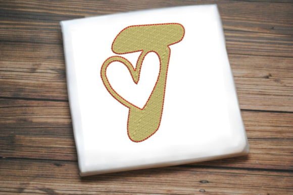 Letter T with Beautiful Heart Embroidery Review