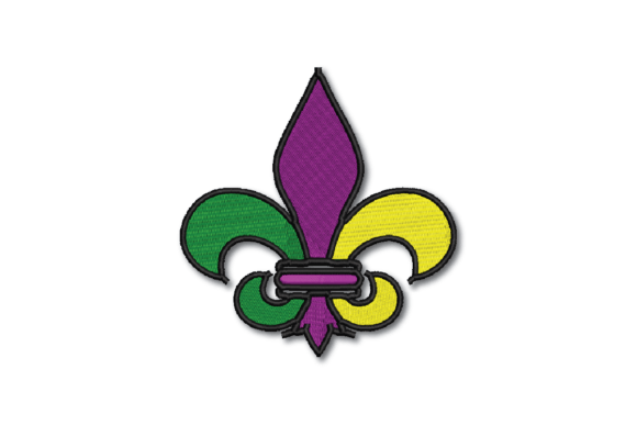 Mardi Gras Colored Fleur De Lis: Embroidery Review
