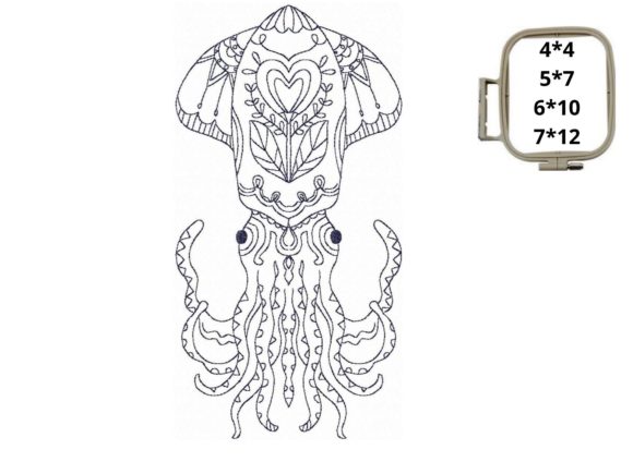 Squid Embroidery Design Review: A Playful Ocean Motif for Seasonal Products