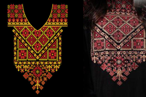 Women s Dress Neckline Embroidery Design Review